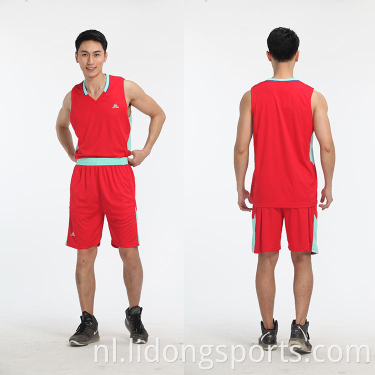 Basketbaluniformen afdrukken op maat gemaakte jerseys schoolteam basketbal sportkleding